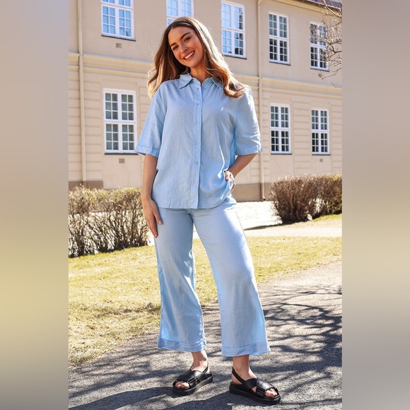 NWT InWear Linen Blend Ellie IW SS Shirt - Picture 9 of 9